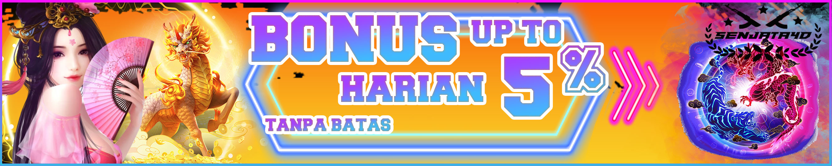 Bonus deposit harian 5% Senjata4d